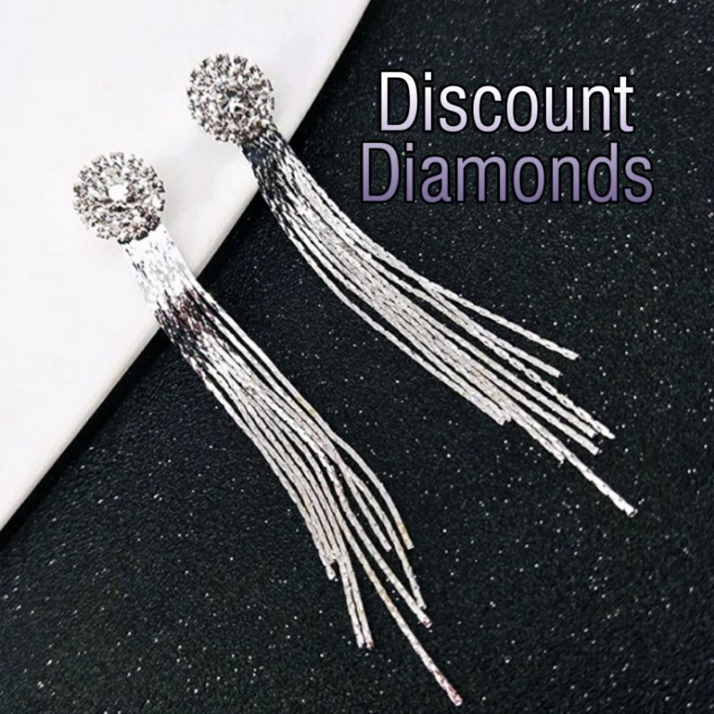 Yheackne Boho Crystal Chandelier Stud Push Back Earrings on Sterling Silver